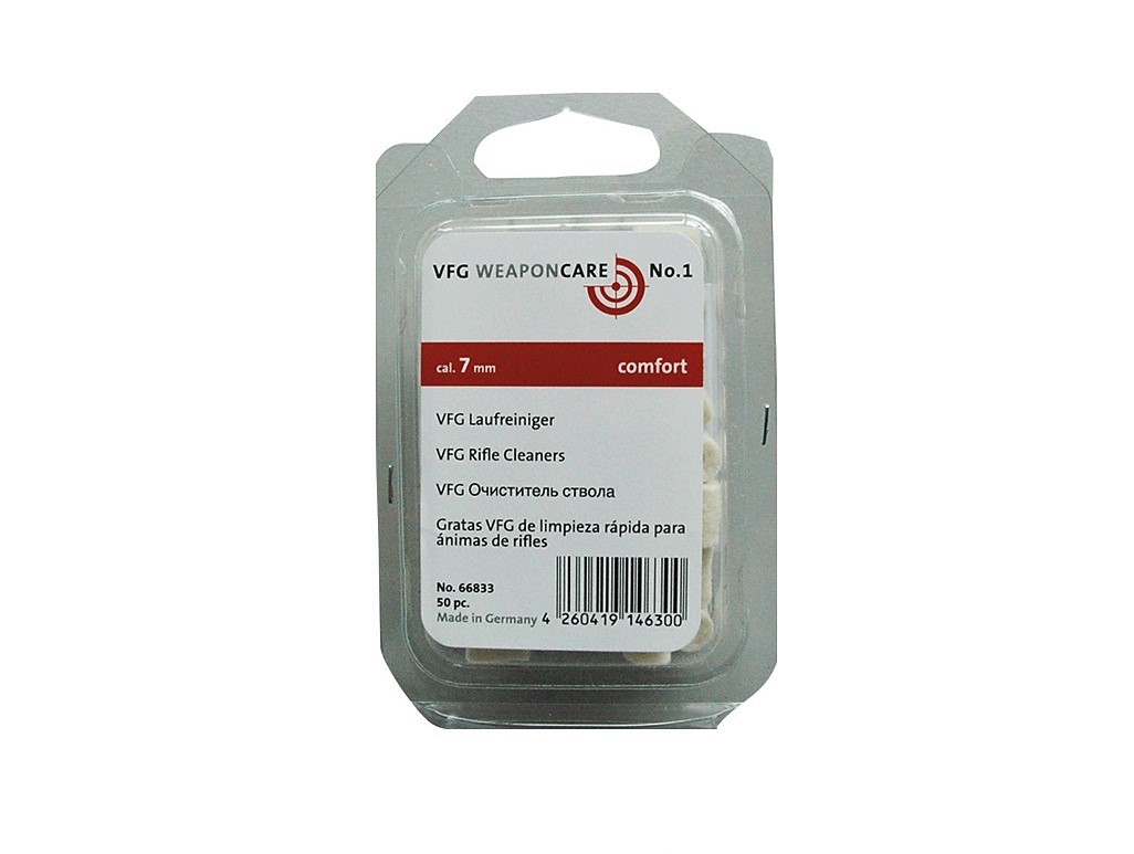 VFG Barrel Cleaners 7mm package of  50